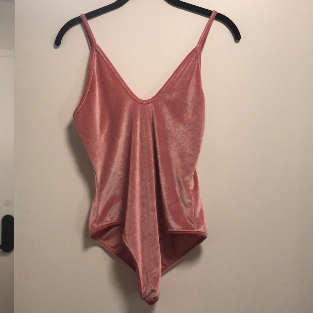 Pink Velvet Bodysuit